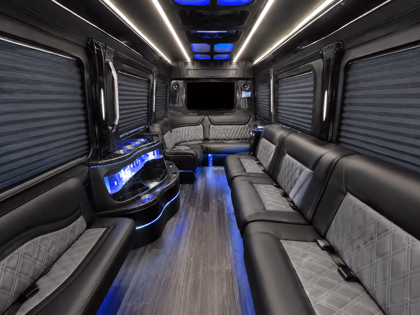 hemet 50 passenger party bus inside